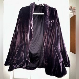Free People Yesterday’s Muse Crushed Velvet Blazer